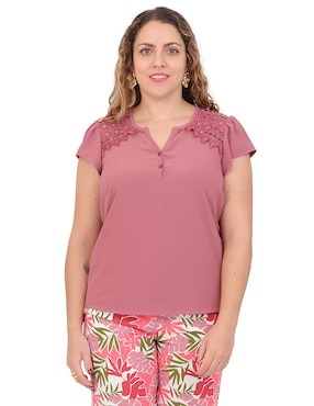 Blusa Duplan Petite manga corta para mujer