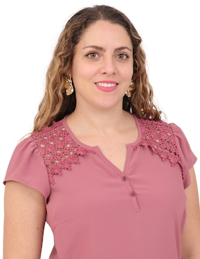 Blusa Duplan Petite manga corta para mujer