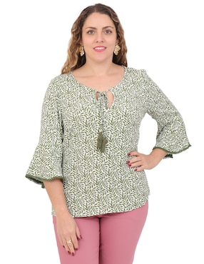 Blusa Duplan Petite manga 3/4 para mujer
