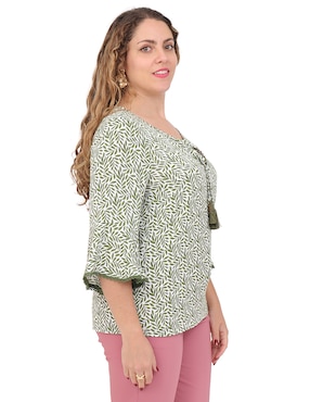 Blusa Duplan Petite manga 3/4 para mujer