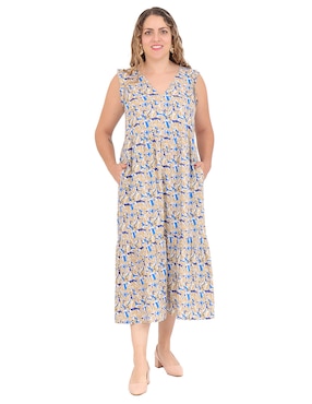Vestido midi casual Duplan Petite para mujer