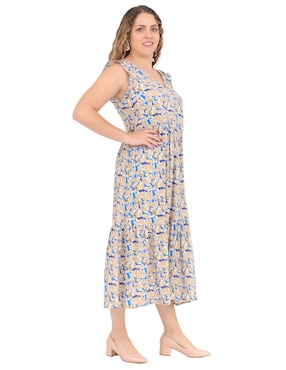 Vestido midi casual Duplan Petite para mujer