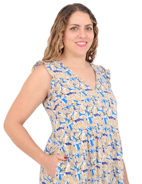 Vestido midi casual Duplan Petite para mujer