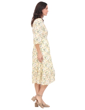 Vestido midi casual Duplan para mujer