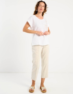 Pantalón capri Ábito straight para mujer