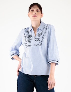 Blusa Margaret manga 3/4 para mujer