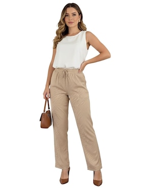 Pantalón de vestir Coco Moda straight para mujer
