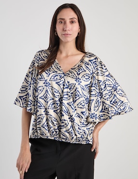 Blusa Lorenza Blaumanga 3/4 para mujer