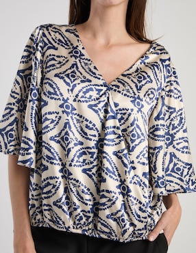 Blusa Lorenza Blaumanga 3/4 para mujer