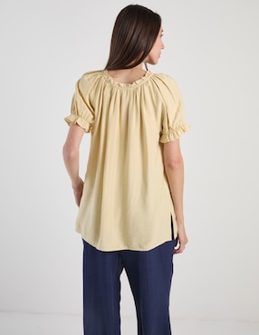 Blusa Lorenza Blau manga corta para mujer