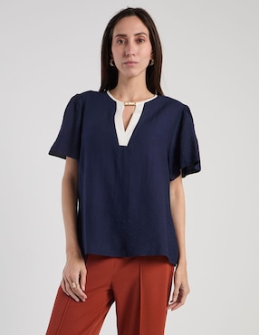 Blusa Damaia Atelier manga corta para mujer