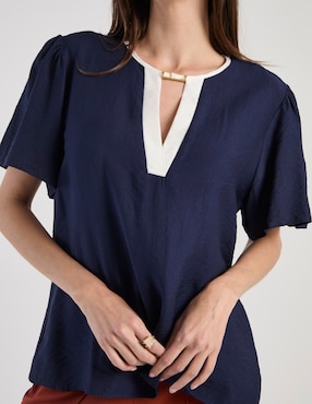 Blusa Damaia Atelier manga corta para mujer