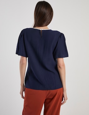 Blusa Damaia Atelier manga corta para mujer