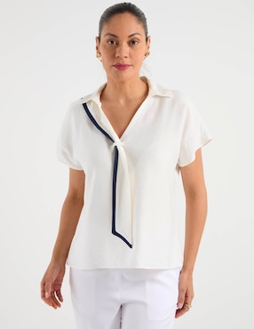 Blusa Damaia Atelier manga corta para mujer
