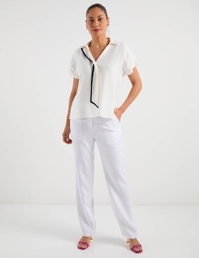 Blusa Damaia Atelier manga corta para mujer