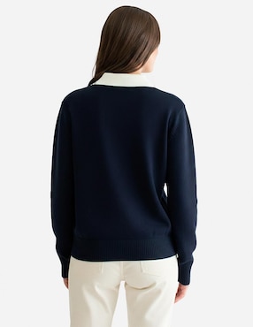 Suéter Generra cuello polo para mujer