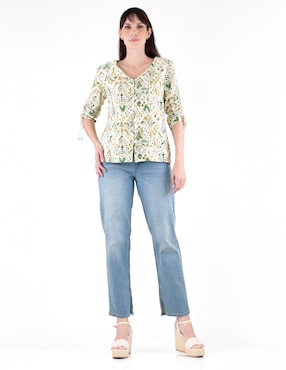 Blusa Margaret manga 3/4 para mujer