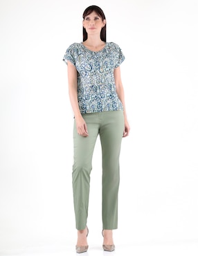 Blusa Margaret manga corta para mujer