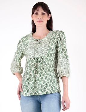 Blusa Margaret manga 3/4 para mujer