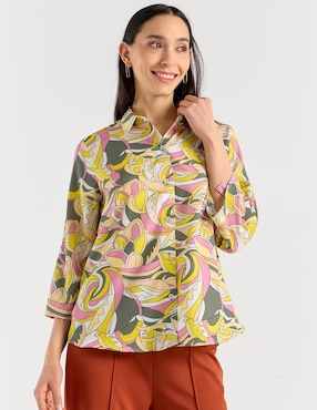 Blusa camisera LPC manga 3/4 para mujer
