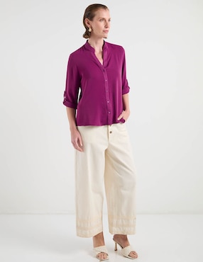Blusa camisera LPC manga 3/4 para mujer