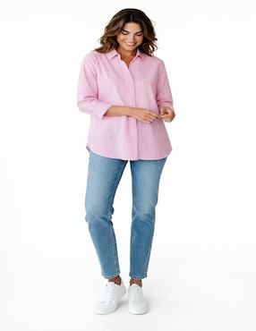 Blusa camisera Merkabá manga 3/4 para mujer