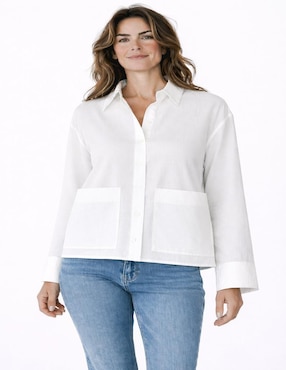 Blusa camisera Merkabá manga larga para mujer