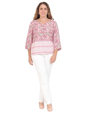 Blusa Duplan Petite manga 3/4 para mujer