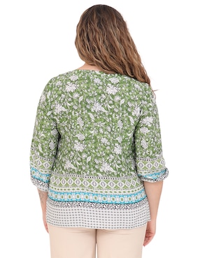 Blusa Duplan Petite manga 3/4 para mujer