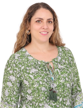 Blusa Duplan Petite manga 3/4 para mujer