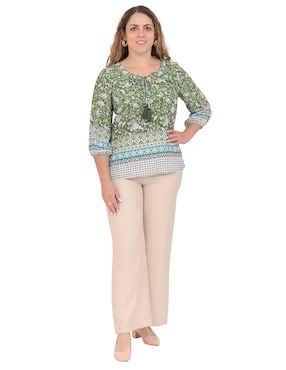 Blusa Duplan Petite manga 3/4 para mujer