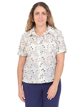 Blusa Duplan Petite manga corta para mujer