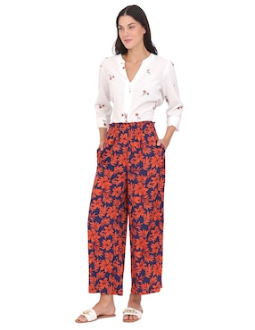 Pantalón relaxed Duplan amplio para mujer