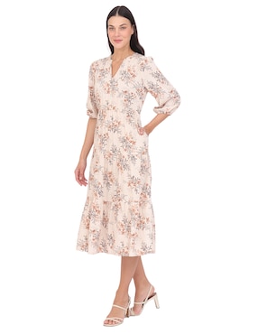Vestido midi casual Duplan para mujer