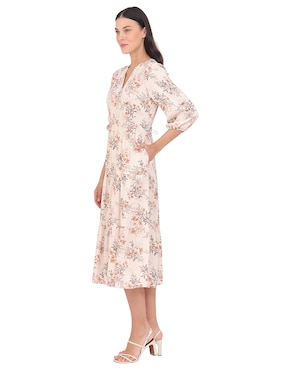 Vestido midi casual Duplan para mujer