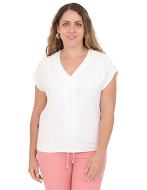 Blusa Duplan Petite manga corta para mujer