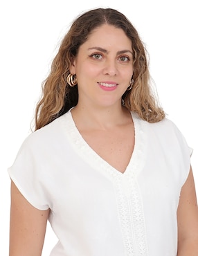 Blusa Duplan Petite manga corta para mujer