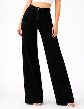 Jeans wide leg cintura alta OBS Jeans para mujer