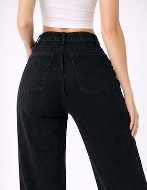 Jeans wide leg cintura alta OBS Jeans para mujer