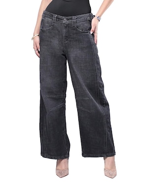 Jeans relaxed barrel media cintura Savi Jeans para mujer