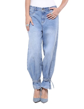 Jeans relaxed amplio cintura alta Savi Jeans SB4655 para mujer