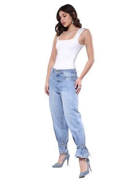 Jeans relaxed amplio cintura alta Savi Jeans SB4655 para mujer