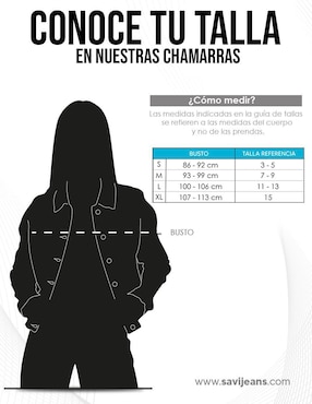 Chamarra denim Savi Jeans para mujer