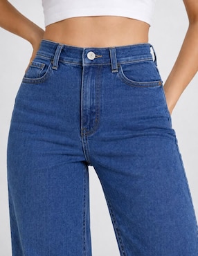 Jeans wide leg a la cintura alta Obs Jeans para mujer