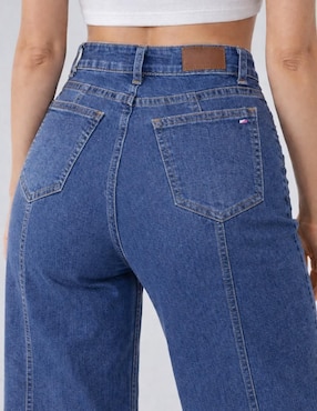 Jeans wide leg a la cintura alta Obs Jeans para mujer