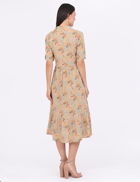 Vestido midi casual Duplan Grupo Estoril para mujer