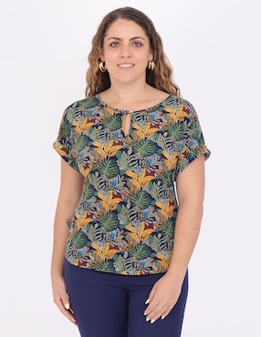 Blusa Duplan Petite manga corta para mujer
