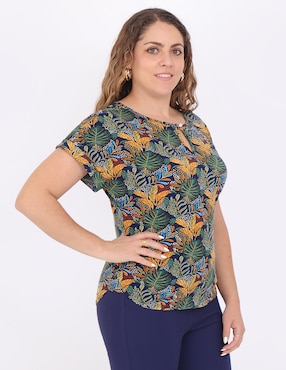 Blusa Duplan Petite manga corta para mujer