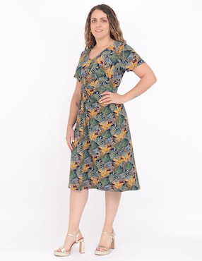 Vestido midi casual Duplan Petite para mujer