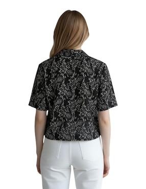 Blusa camisera Alexis manga al codo para mujer